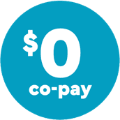 $0 co-pay icon.